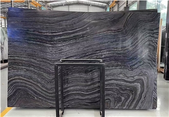 Black Wooden Marble Slabs