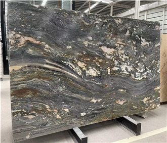 Brazil Grey Quartzite Ocean Fantasy Slabs Pattern