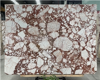 Bulgari Red Marble Big Slabs Floor Tile