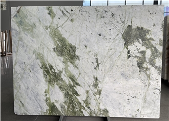Landscape White Green Marble Slabs For Floors And Walls