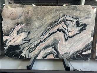 Panda Pink Marble Polished Slabs  Tiles