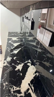 Luxury Black Marble Grande Antique Kitchen Bar Tops For Home