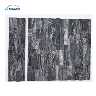 Black Wooden Marble Stone Outdoor Cladding Veneer Tiles