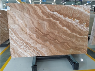 Natural Brown Onyx Polished Slabs For Bathromm Wall Tile