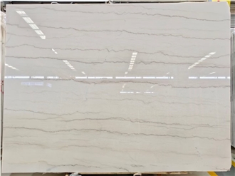 China Guangxi White Natural Marble With Gray Veins Tiles