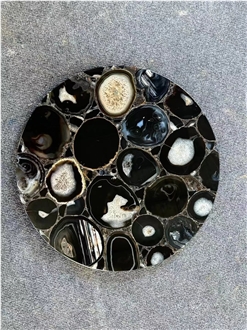 Agate Stone Round Cafe Table