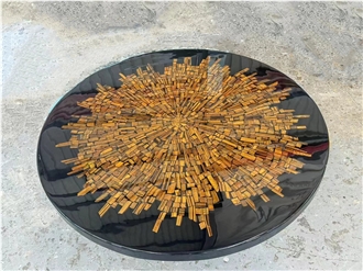 Agate Stone Round Cafe Table