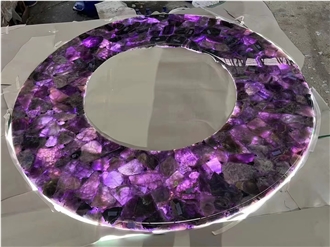 Backlit Semiprecious Stone Office Table Tops