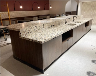 Terrazzo Unique Lunch Station Commercial Counters 2Cm