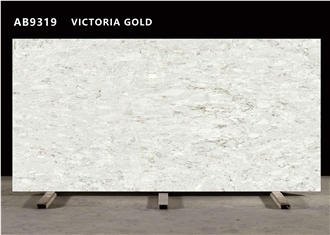 AB9319 VICTORIA GOLD Quartz Slabs