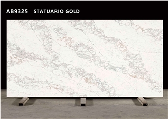 AB9325 STATUARIO GOLD Quartz Slabs