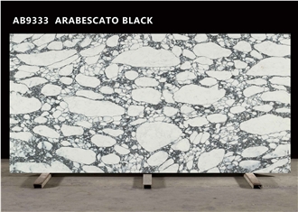 AB9333 ARABESCATO BLACK Quartz Slabs