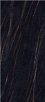 Silk Gold Black Sintered Stone Slabs