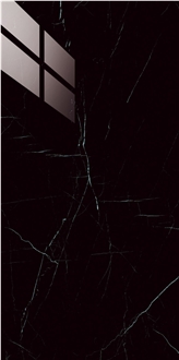 White Stripe In Black  Sintered Stone Slabs 1200*600Mm