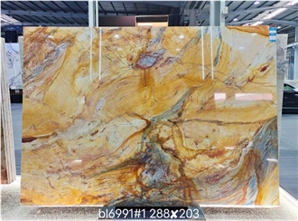 Botanic Blue Gold Quartzite Slabs