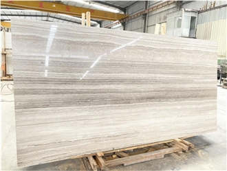 White Wood  Polished Marble Slabs