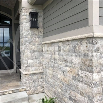 Silver Splitface Travertine Wall Tiles