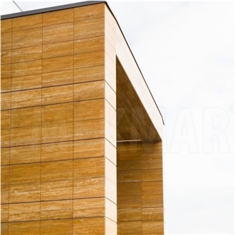 Yellow Vein Cut Travertine  Tiles