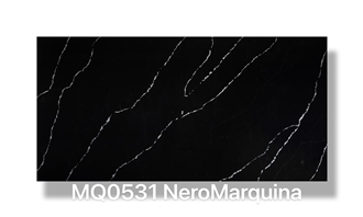 Hot Sale Black Nero Marquina Quartz Artificial Stone Slabs