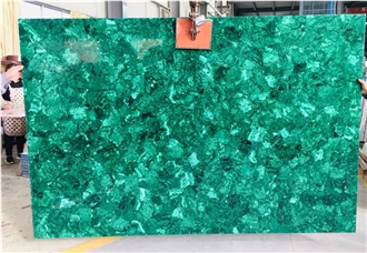 Luxury Shining Green Semiprecious Stone Tiles For Hotel