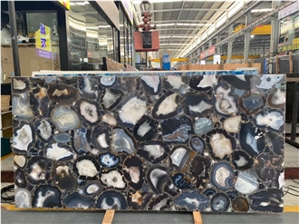 Various Beautiful Semiprecious Stone Slabs