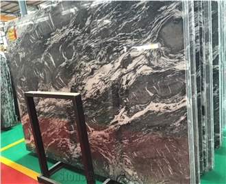 Imperial Black Ice Flower Marble Slabs, Tiles, Best Price