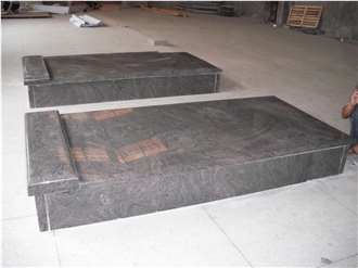 Magic Symphony Purple Granite Tombstone