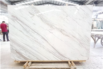 Marble 3801 Volakas White With Classical Vein Marble Tiles