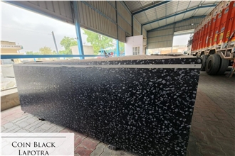 Coin Black Granite Slabs