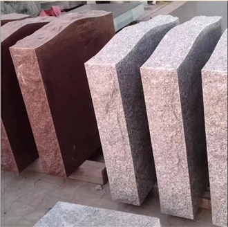 Polished  RED Granite  Headstone