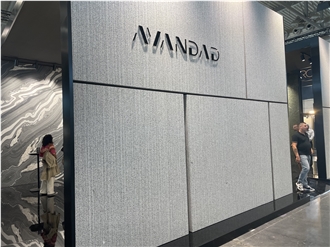 Sanded And Chiseled White Natanz Granite Lineal Plus Design