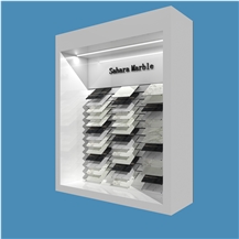 Marble Sample Display Cabinet, Stone Showroom Stand
