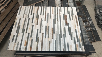 Natural Strip Culture Stone Slate Tiles For Wall Use