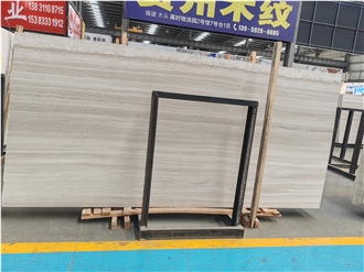 White Wooden Vein Marble Slabs Tiles