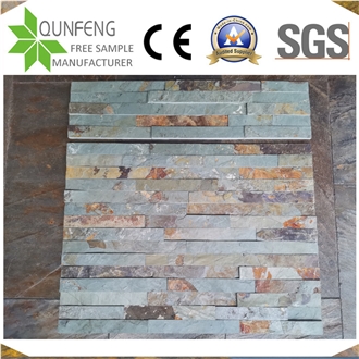 15*60CM Natural Split Green&Rusty Slate Culture Stone Veneer