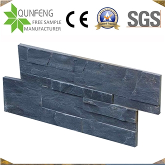 China Black Split Face Stone Veneer Slate Wall Cladding