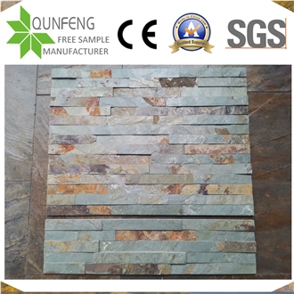China Eco-Friendly Rusty&Green Split Slate Stone Veneer