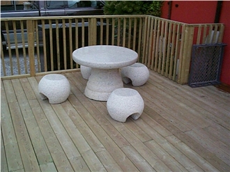 Granite Stone Garden Table Set