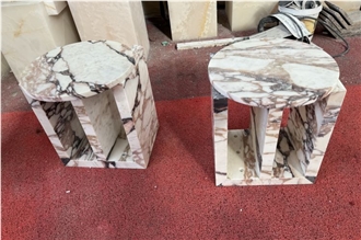 Calacatta Viola Marble Side Table Interior Stone Design