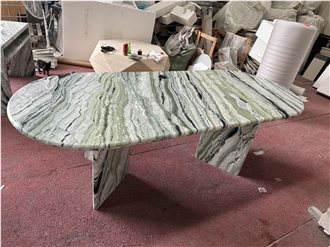 China Jade Green Marble Dinning Table