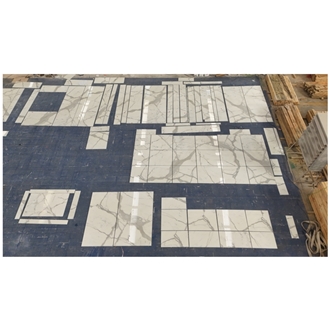 Marmo Calacatta Blanco Marble Bathroom Floor Tiles