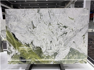 New Material Snow Jade Green Marble Slabs Tiles