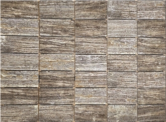 Silver Travertine Vein Cut Tiles