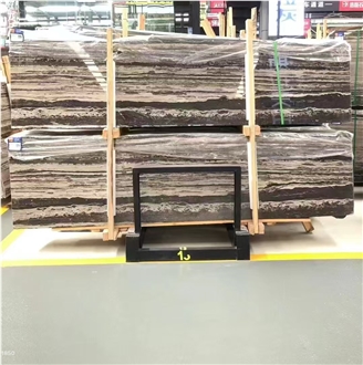 Striato Moka Marble Slabs  Marrone Brown Wooden Stone Tile