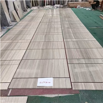 White Wooden Marble Tiles Serpeggiante Wood Vein Floor