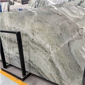 Jade Green Cloud Marble Slabs, Floor Tile