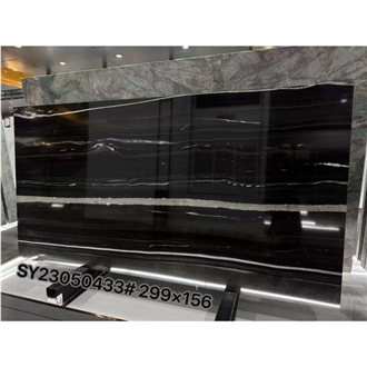 Polished Black Horse Granite Slabs