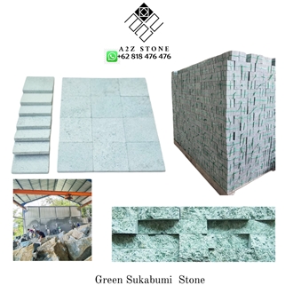 Sukabumi Green Stone Swimming Pool Tiles