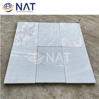 Sanded Light Grey Pool Coping Bianco Marble Stone Pavers