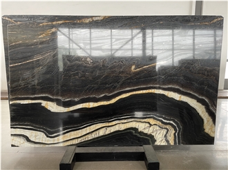 Gold Black Wave Natural Namco Quartzite Polished Slabs